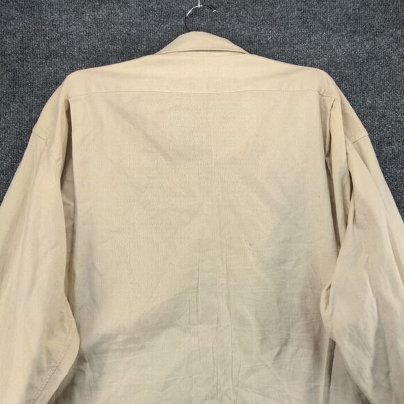 Gitman Bros. For Rochester Dress Shirt Mens 18.5-36 Tall Long Sleeve Tan Cotton - Picture 7 of 16